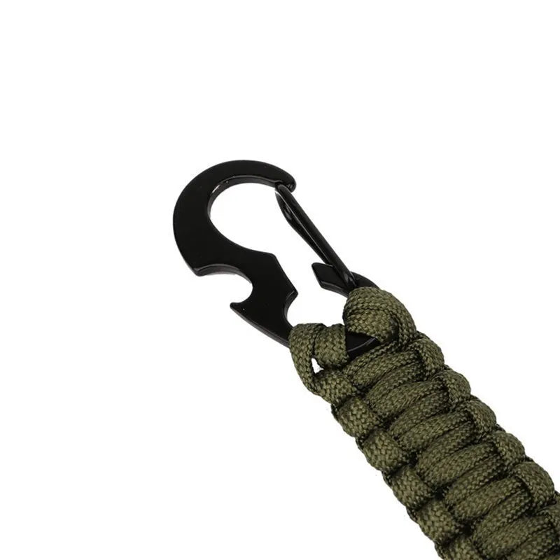 Outdoor Umbrella Rope Corkscrew Car Keychain Climb Keychain Tactical Survival Tool Carabiner Hook Cord Backpack Buckle