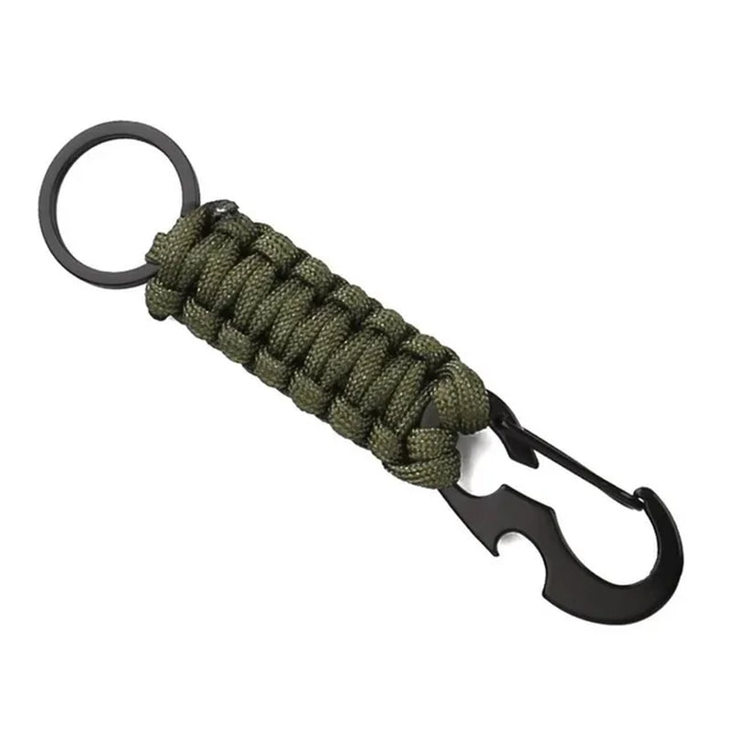 Outdoor Umbrella Rope Corkscrew Car Keychain Climb Keychain Tactical Survival Tool Carabiner Hook Cord Backpack Buckle