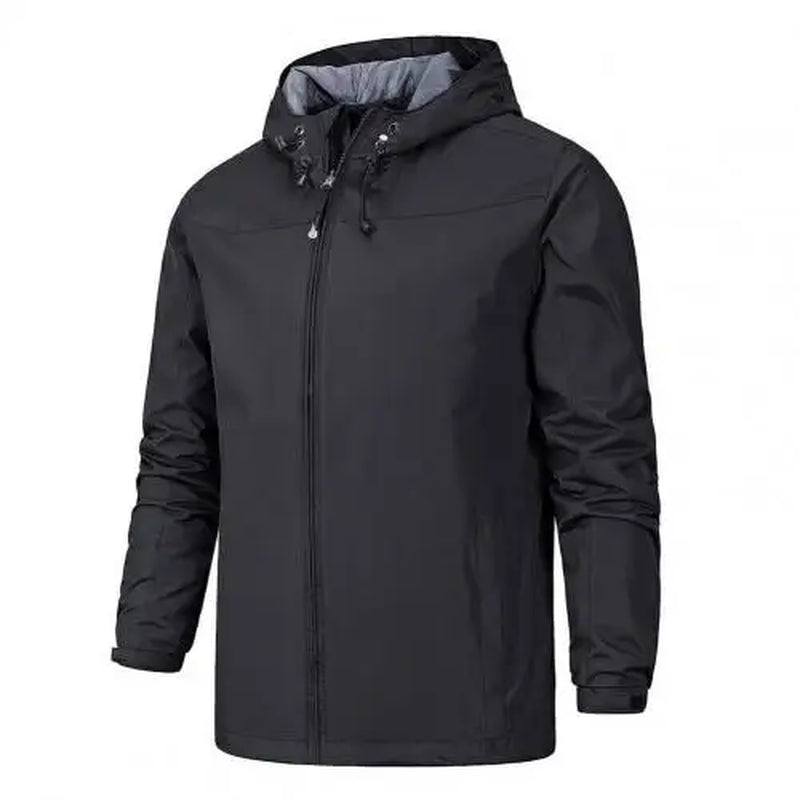 Tactical Jackets Men Waterproof Breathable Bomber Jackets Drawstring Popular Waterproof Solid Color Casual Jacket Coat 2022